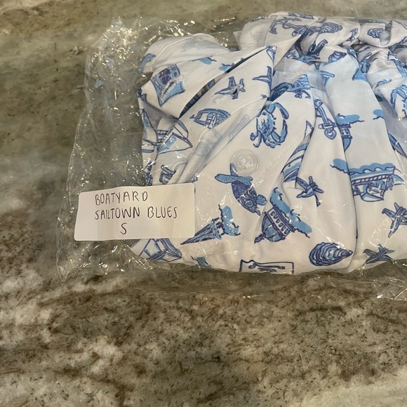 Smith & Quinn Men’s Boatyard SailTown Blues Short Sleeve Button Down Small-New - Picture 7 of 7